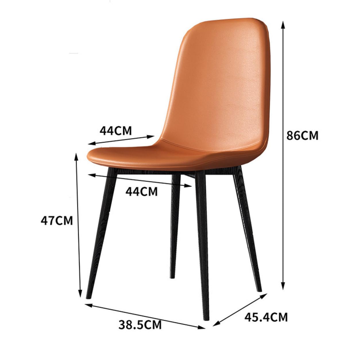 Amazon｜YJFFQ ダイニングチェア レザー スチール グレー 44*86cm 北欧